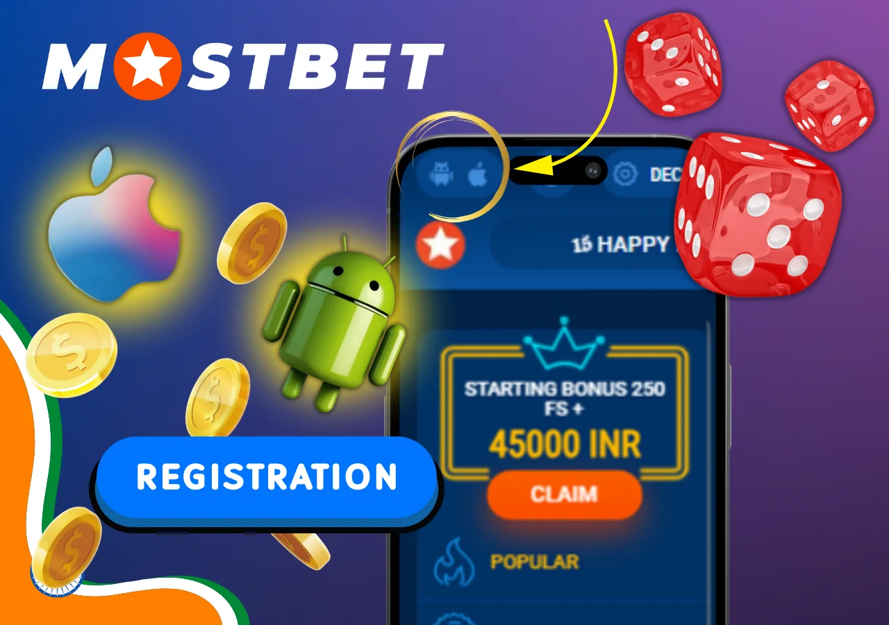 To register on the Mostbet mobile app, download it, enter your details.